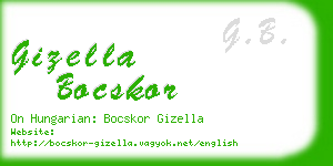 gizella bocskor business card